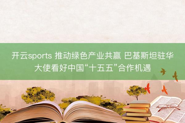 开云sports 推动绿色产业共赢 巴基斯坦驻华大使看好中国“十五五”合作机遇