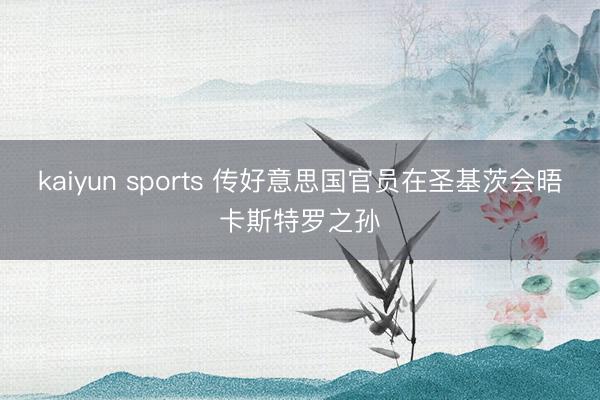 kaiyun sports 传好意思国官员在圣基茨会晤卡斯特罗之孙