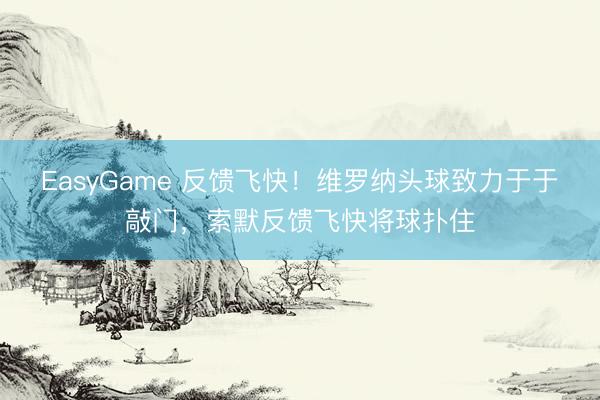 EasyGame 反馈飞快！维罗纳头球致力于于敲门，索默反馈飞快将球扑住